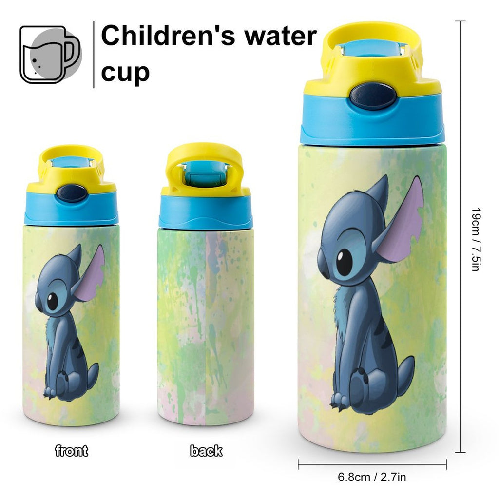 Stainless Steel Vacuum Insulated Children's Water Bottle with Straw A5021