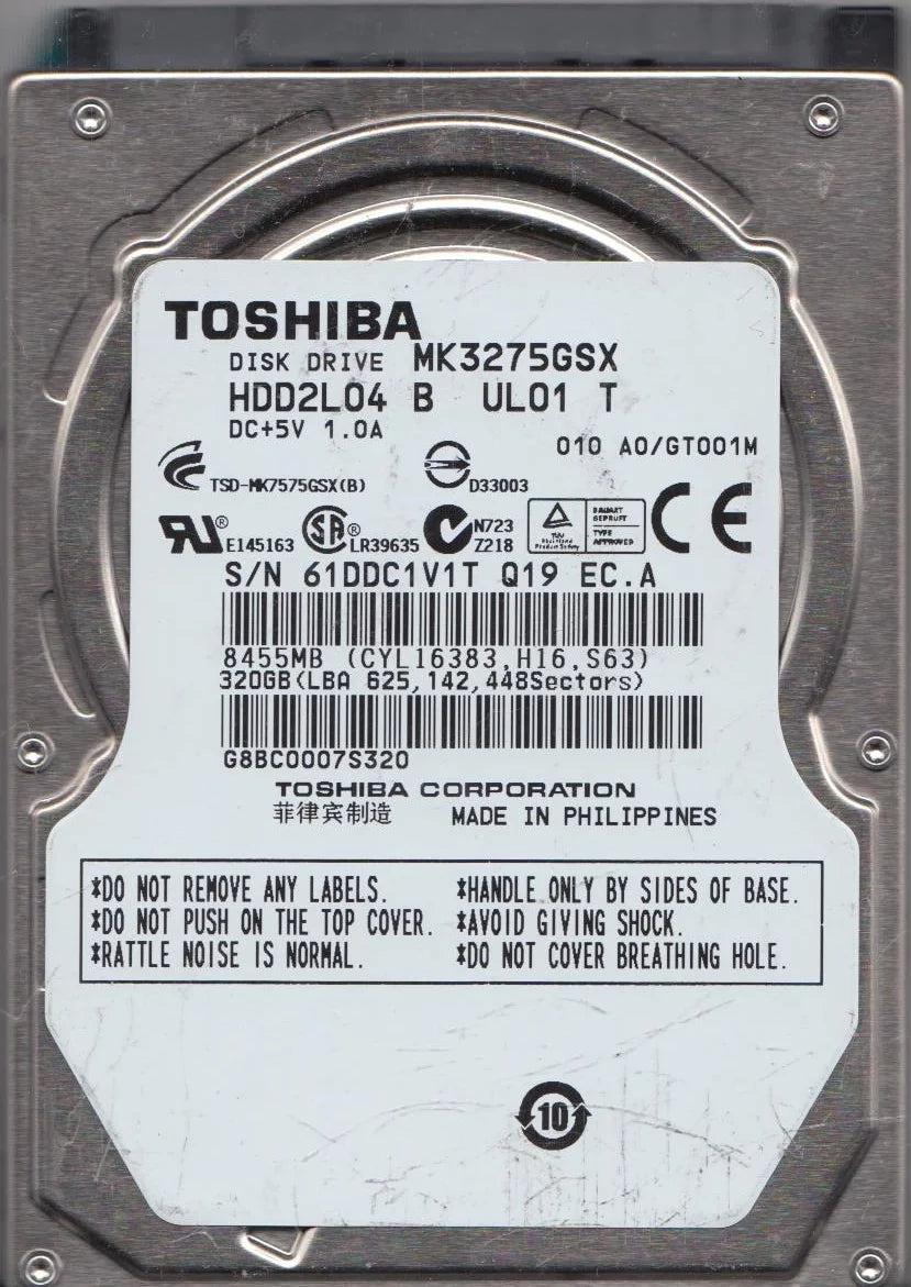 320GB SATA 2.5 Hard Drive A880650