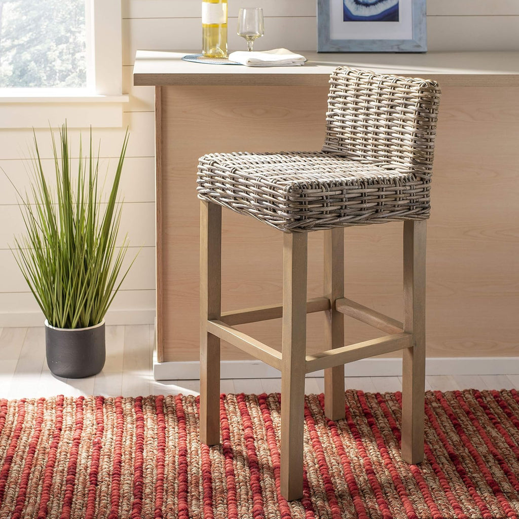 Cappuccino Wicker Bar Stool S7165