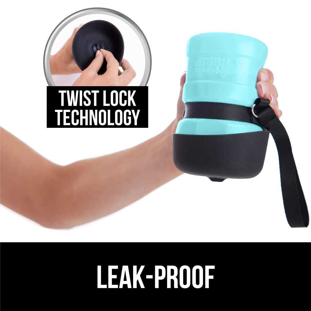 Leak Proof Portable Dog Water Bottle with Bowl Cap M8367