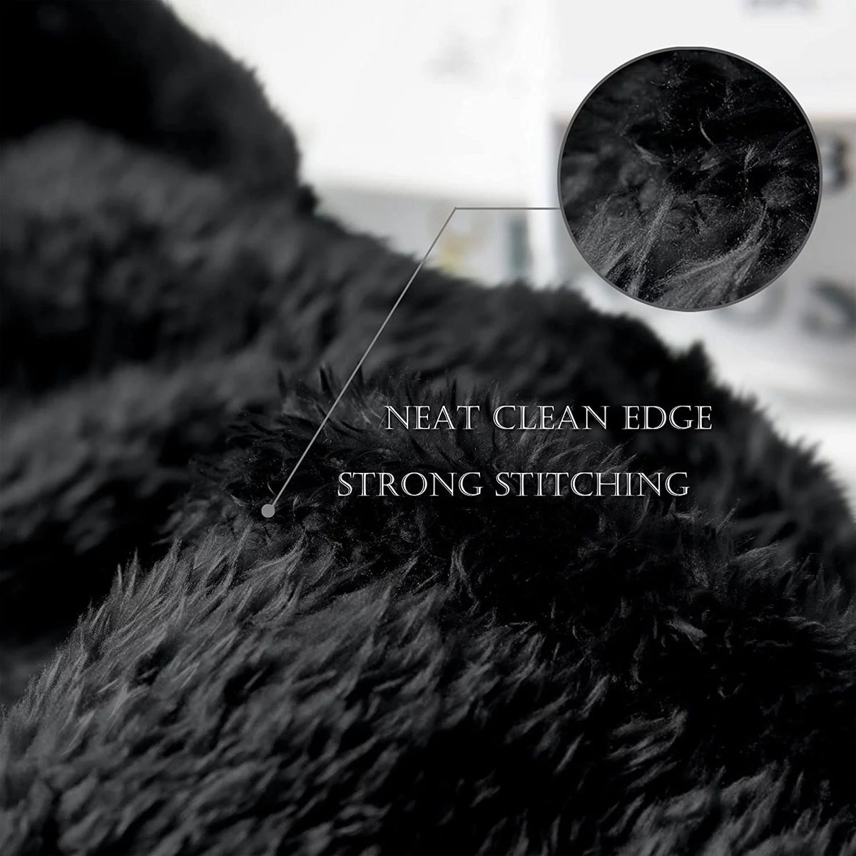King Size Black Fleece Blanket I66374