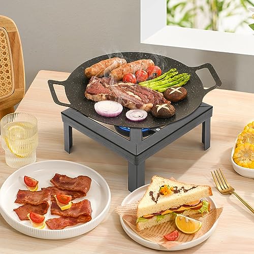 Portable Double Propane Gas Burner Cast Iron Stove with 1.5m Propane Regulator Hose K184959