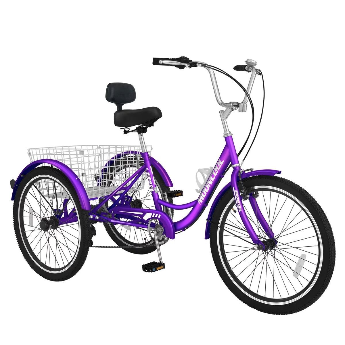 Cyan 26 inch 7-Speed Adult Tricycle with Basket A98222