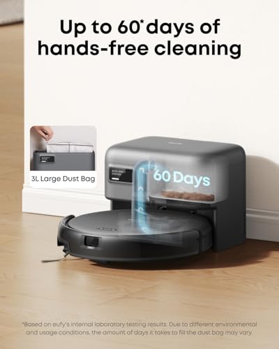 Robot Vacuum with Self Emptying, 2.85-Inch Slim Design K8742