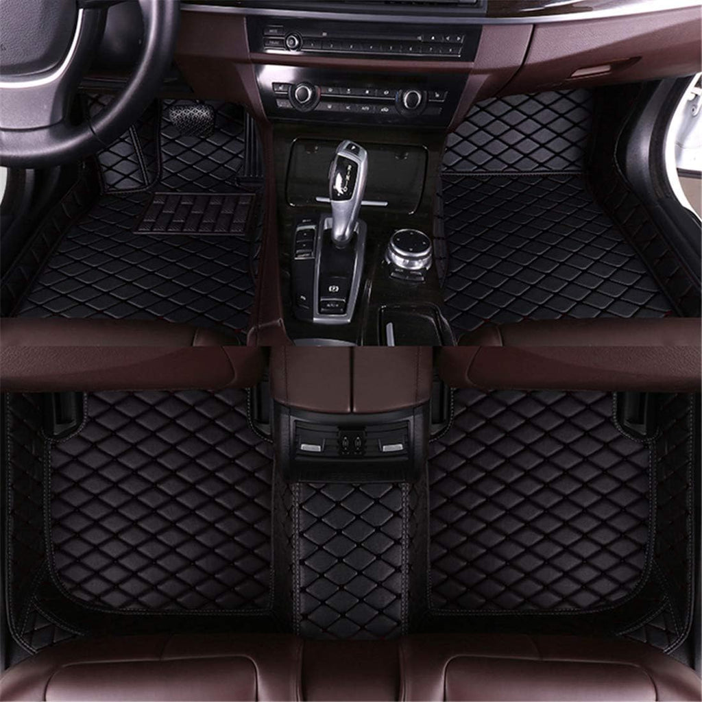 Black Leather Car Floor Mats N94486
