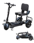 Black 3 Wheel Lightweight Folding Mobility Scooter T725842