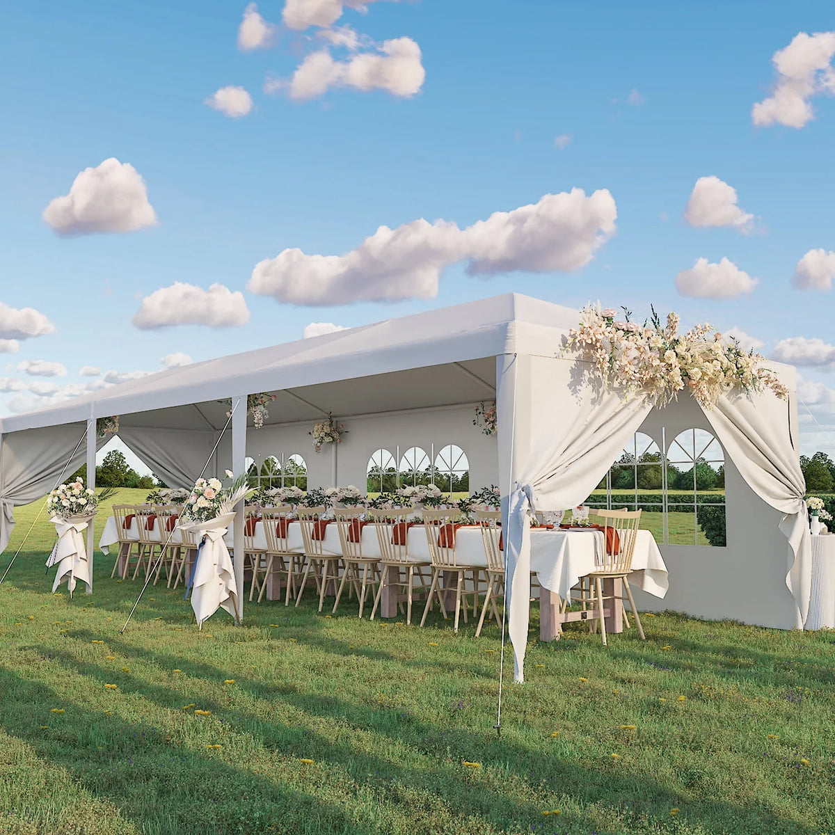 10' x 30' Outdoor Gazebo Canopy with Removable Sidewalls Z160