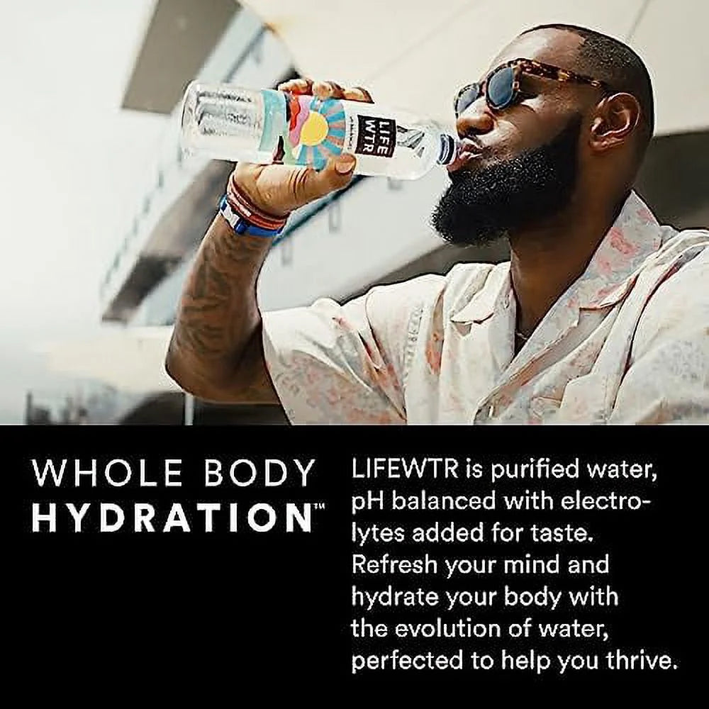 Purified Water with Electrolytes, 23.7 Fl Oz Bottles (Pack of 12) G94290