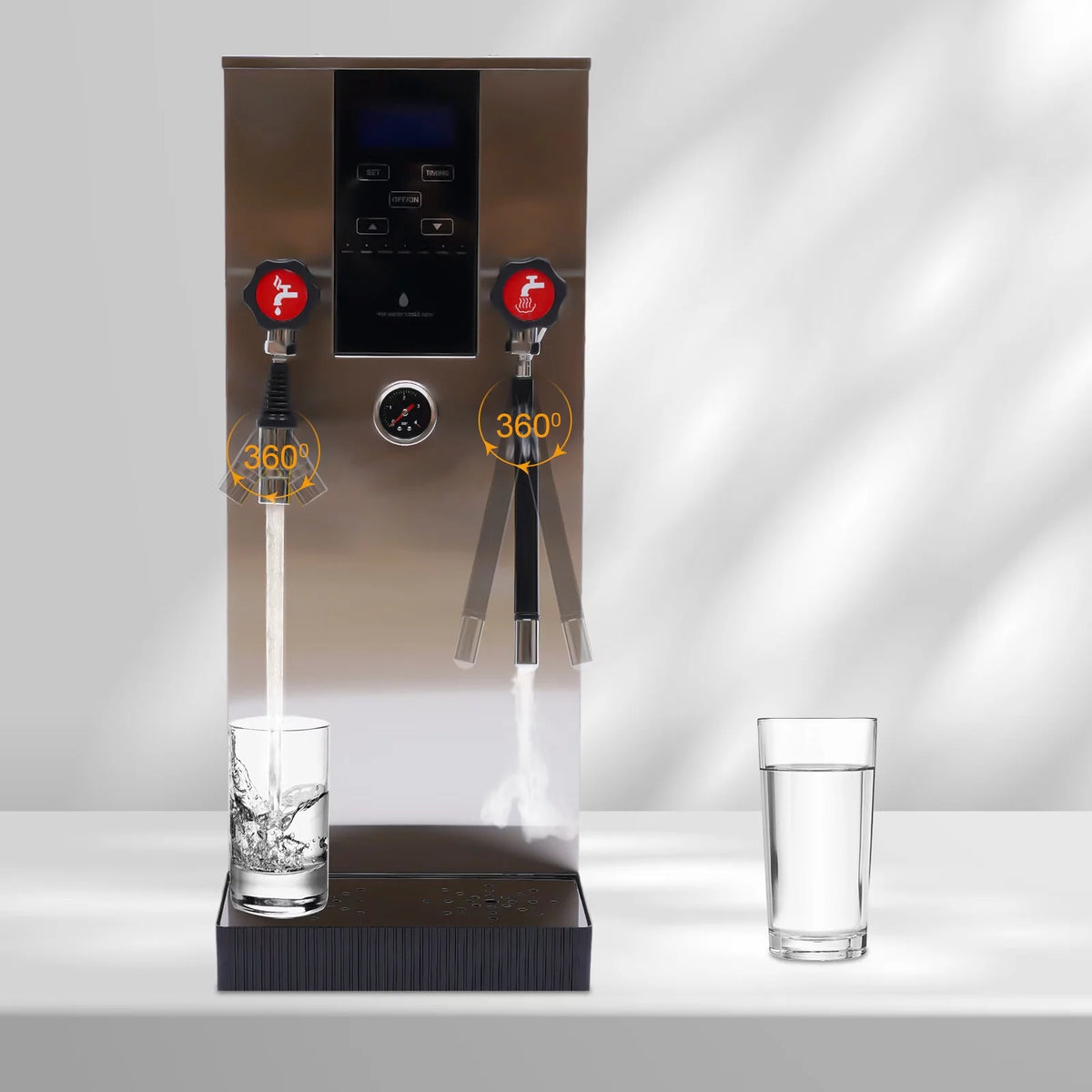 12L 4-in-1 Commercial Steam Milk Frother 2300W 110V Q7196
