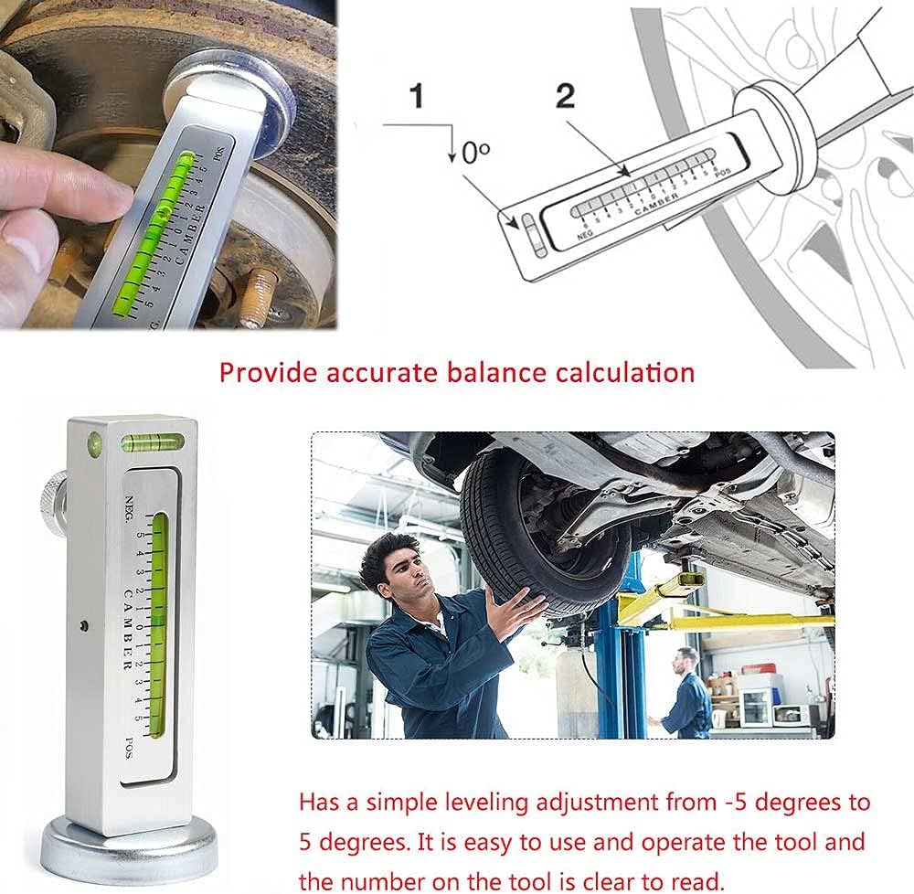 Pack of 2 Adjustable Magnetic Wheel Alignment Gauge Tool U25159