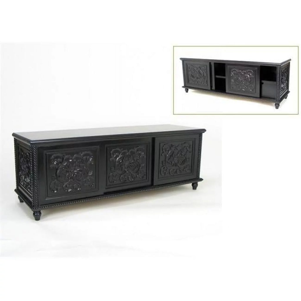 62" TV Stand Console in Ebony R8463