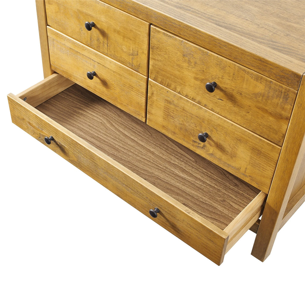 Rustic Wood 5-Drawer Dresser X751833