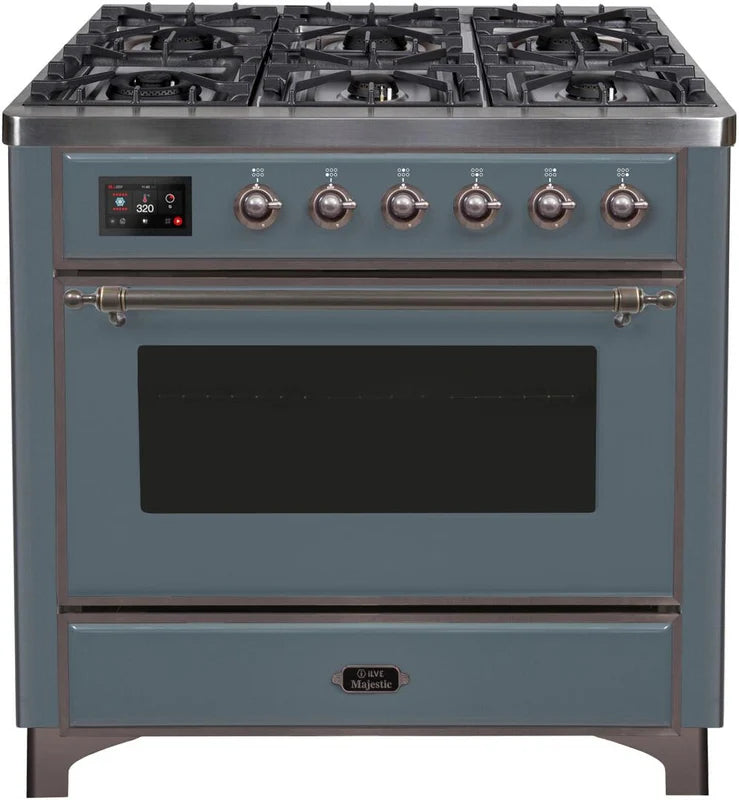 Blue Grey Dual Fuel Natural Gas Range R3534