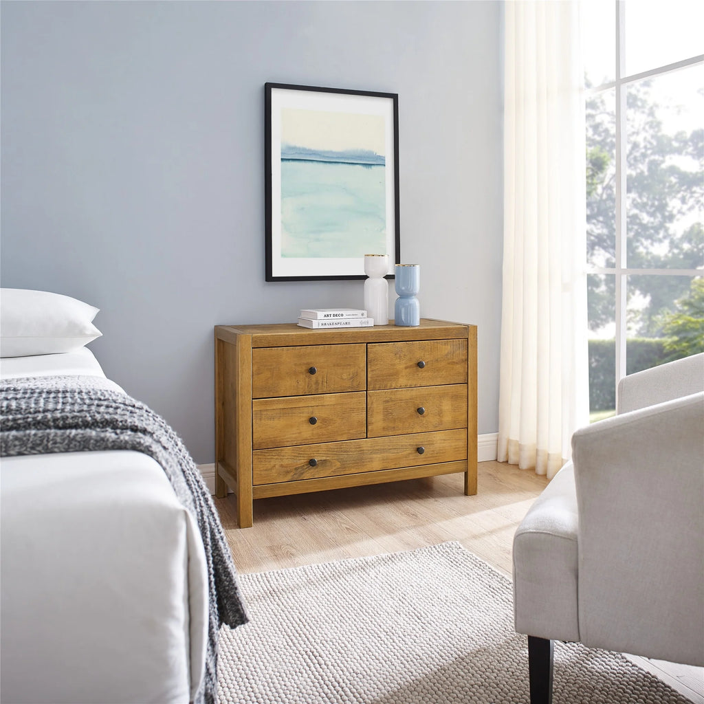 Rustic Wood 5-Drawer Dresser X751833