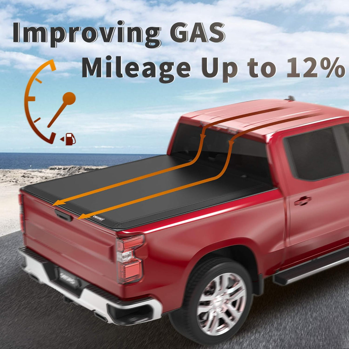 Soft Quad Fold Truck Bed Tonneau Cover for 5.6 Ft Bed J1037