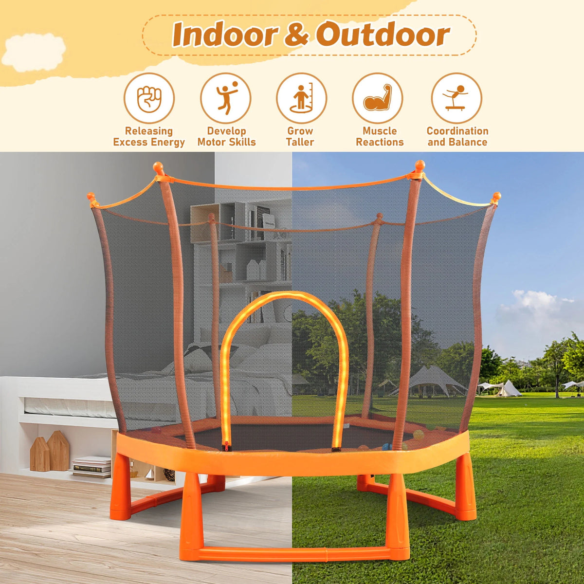 6FT Trampoline with Enclosure W28269