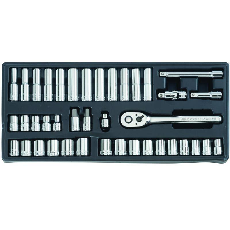 1/4, 3/8 and 1/2 in. Drive Metric and SAE 6 and 12 Point Mechanic's Tool Set 308 pc. R6137