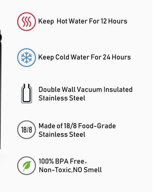 Vacuum Insulated Water Bottle with Bluetooth Speaker and Remote G796249