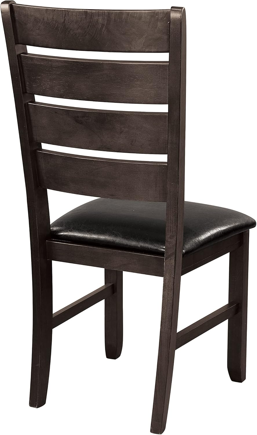 Dark Oak Finish Dining 5pc Set Table with Self-Storing Leaf and 4 Side Chairs Q288054