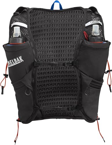 Black Large Racing Vest with Soft Flask Hydration L694038