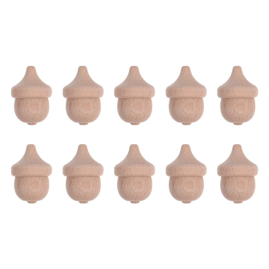 20 Pcs Wooden Acorn Painting Toys DIY Figures K5441
