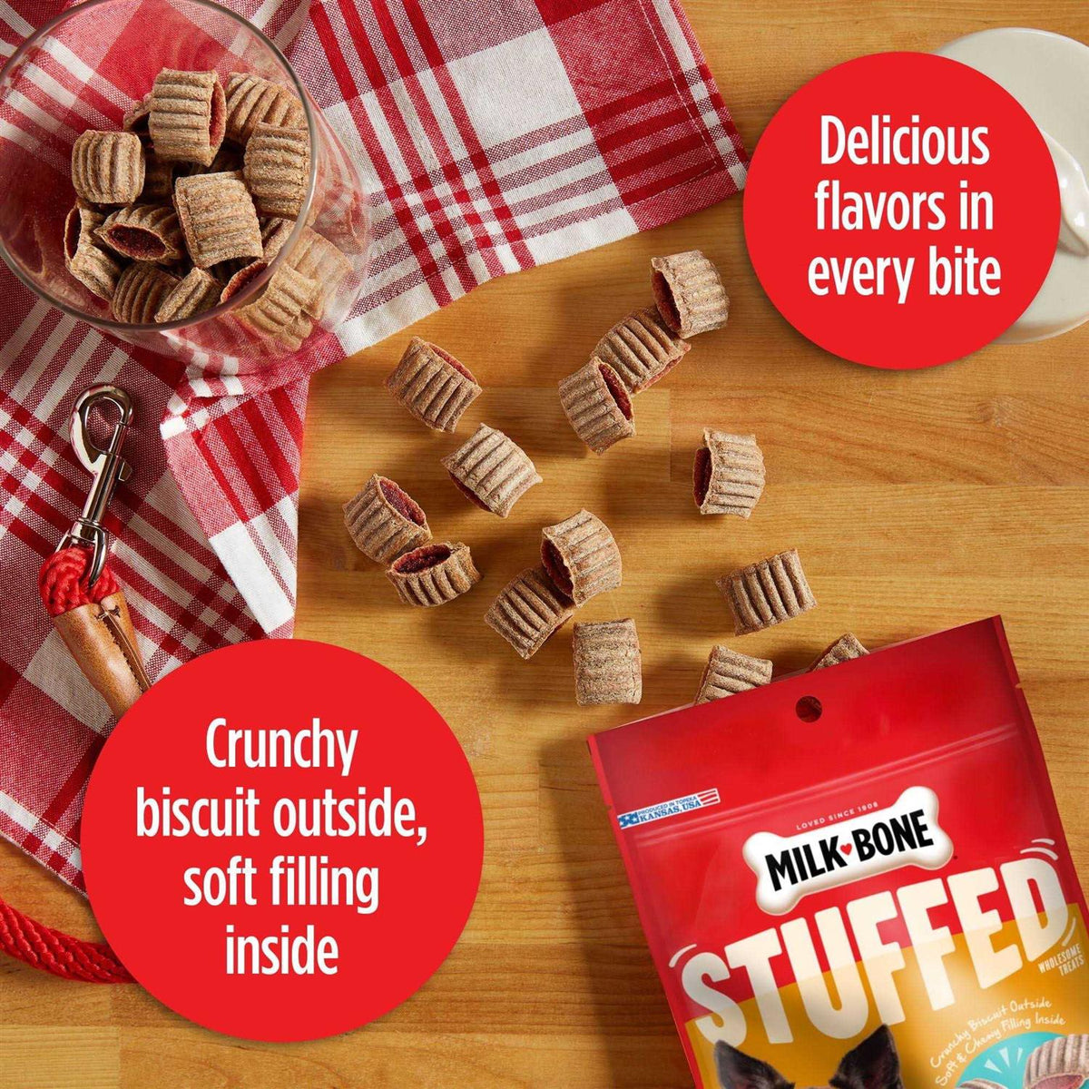 Stuffed Dog Treats Bacon & Beef U8995