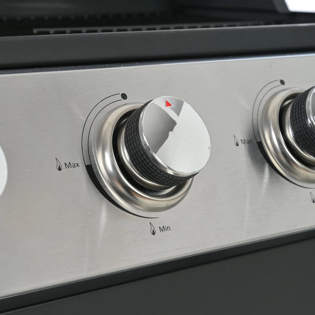 Stainless Steel 4-Burner Gas Grill with Porcelain-Enamel Cooking Grates X659