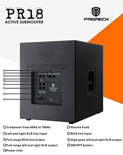 18 inch Active Powered PA DJ Subwoofer L933195