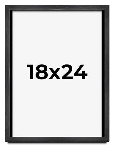 Charcoal Black Solid Wood Shadow Box Picture Frame with UV Acrylic W30361
