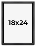 Charcoal Black Solid Wood Shadow Box Picture Frame with UV Acrylic W30361