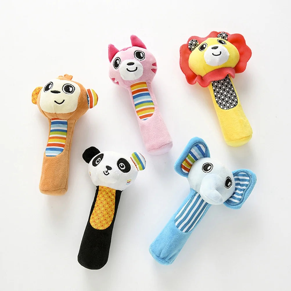 Panda Cartoon Animal Plush Wrist Rattles Hand Bells for Babies J145