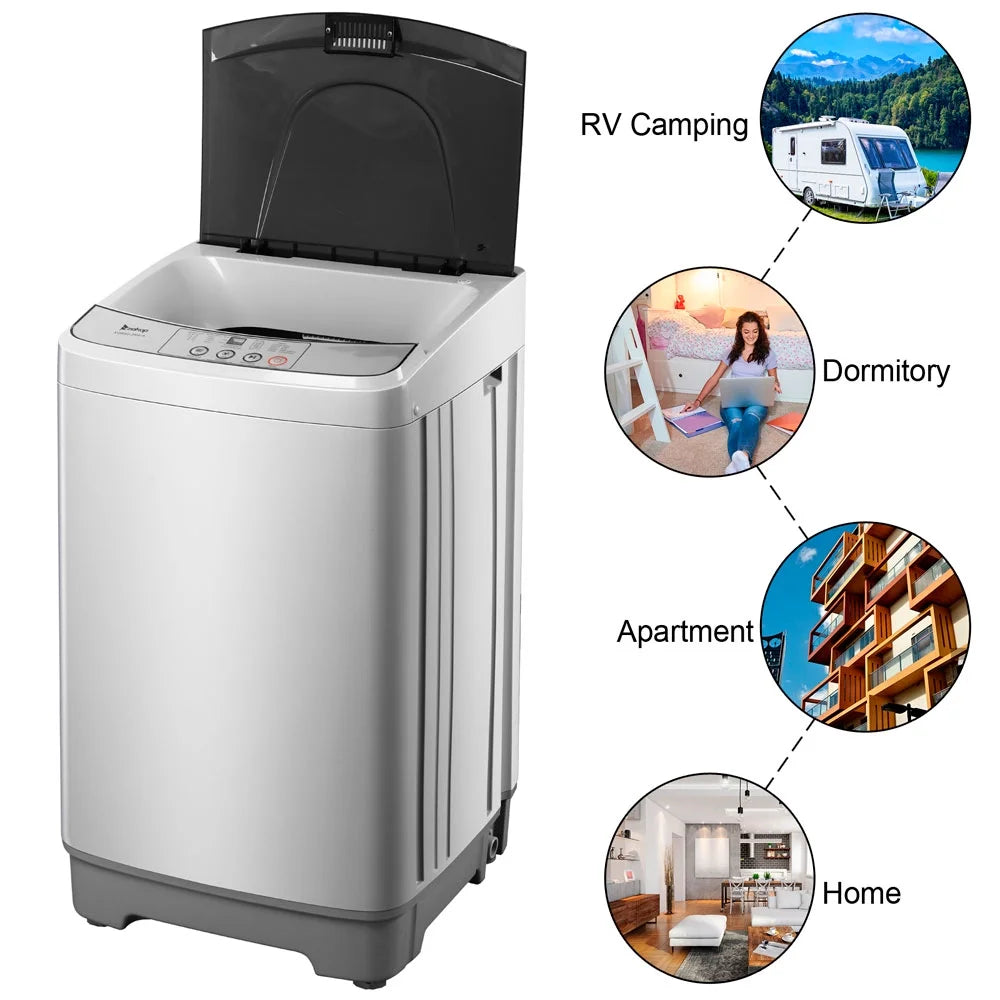 13.3lbs Portable Full Automatic Washing Machine V257