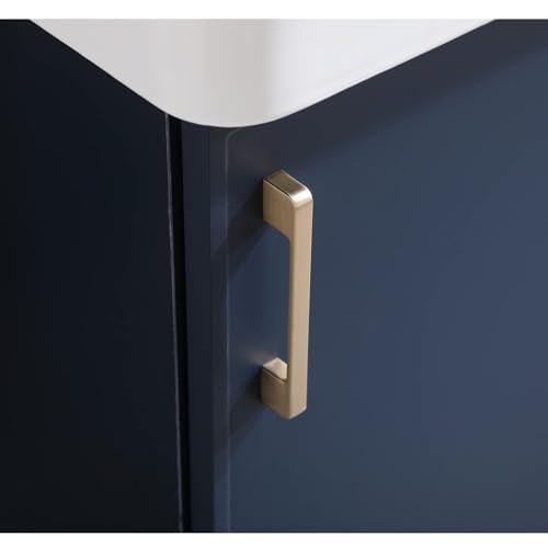 Blue 1 Door 1 Drawer Bathroom Vanity with Sink O457313