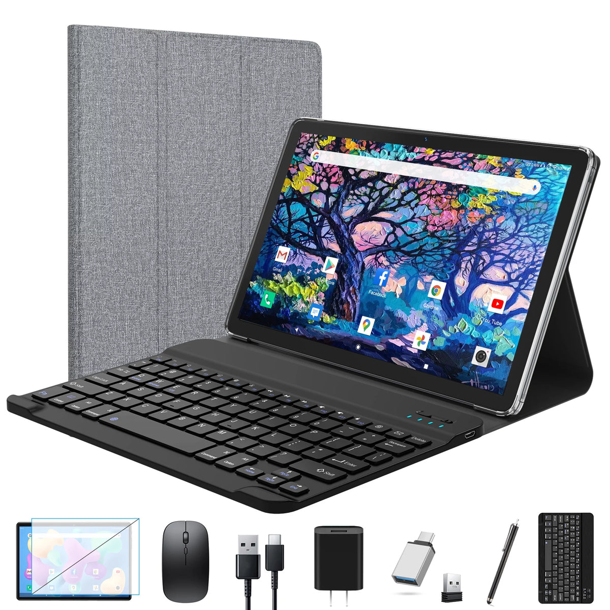 10.1 inch 128GB Android 12 Tablet with Keyboard N764972