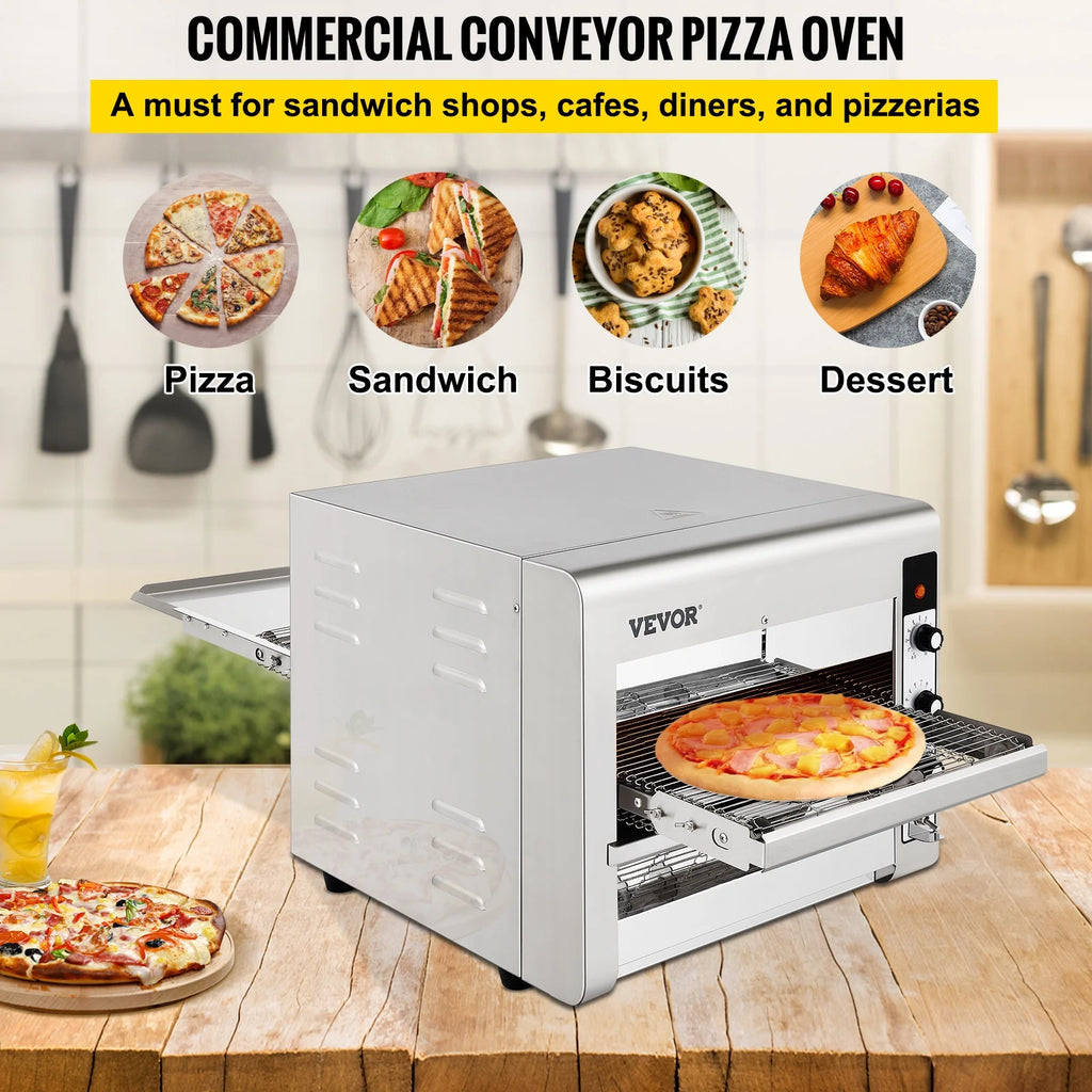 Stainless Steel Countertop Conveyor Pizza Oven for 14" Pizza M106872