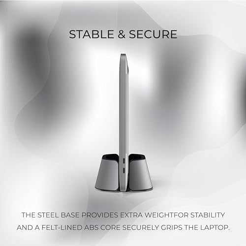 Black Aluminum Adjustable Vertical Laptop Stand X488