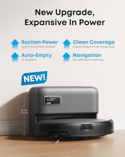 Robot Vacuum with Self Emptying, 2.85-Inch Slim Design K8742