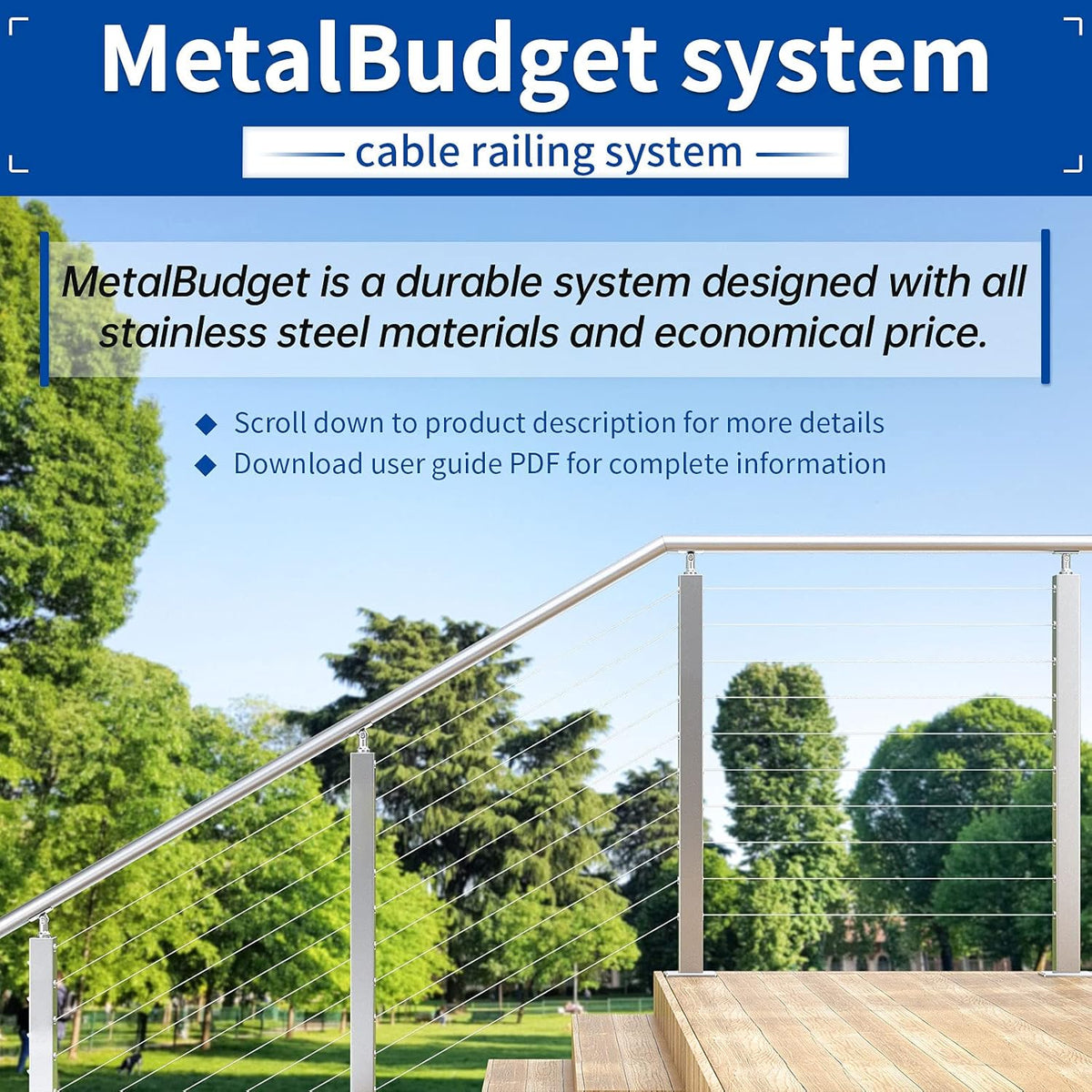 5/32 Cable Railing Kit with Protective Sleeve T316 Stainless Steel X868468