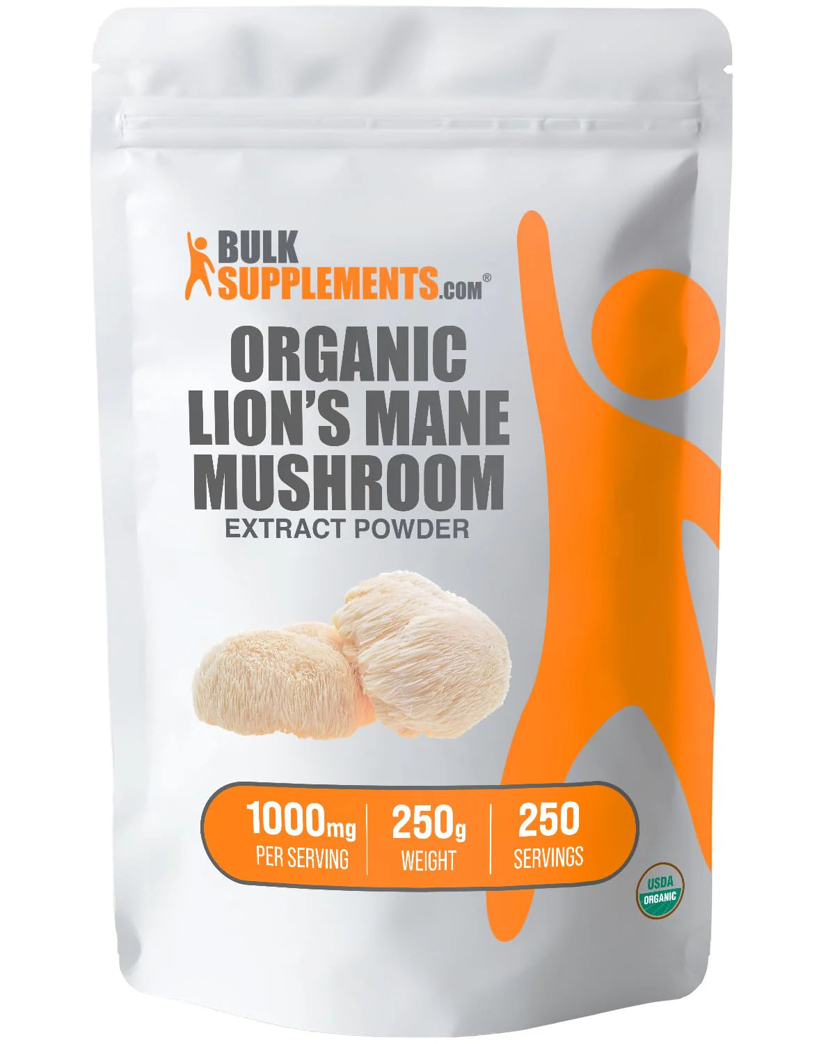 Organic Lion's Mane Mushroom Extract Powder 1000mg 250g L98605