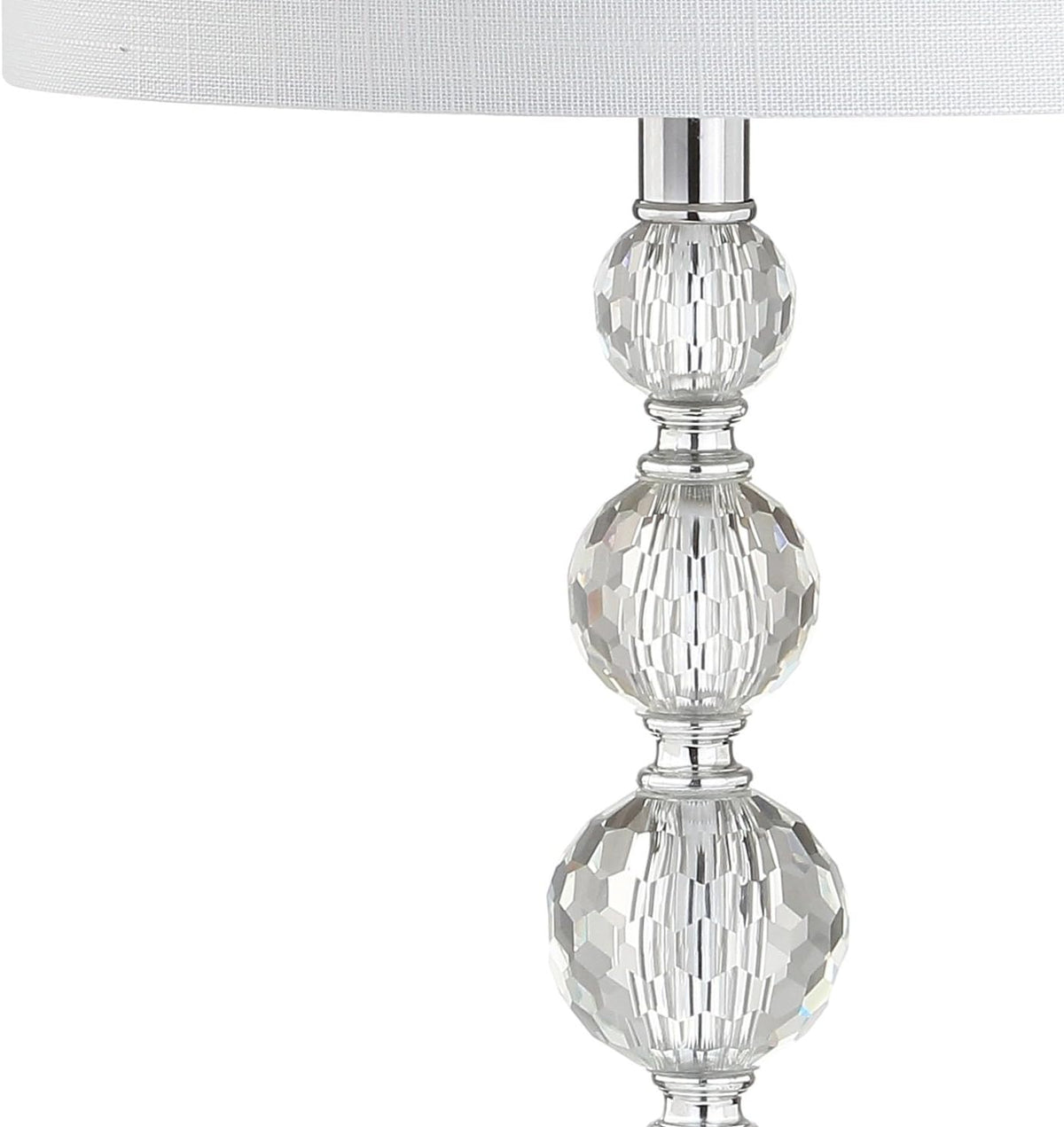 Crystal LED Table Lamp, Clear/Chrome, Set of 2 J112580