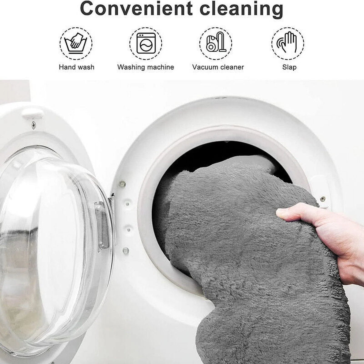 5FT Ultra Soft Bean Bag Chair Cover Light Grey T3212