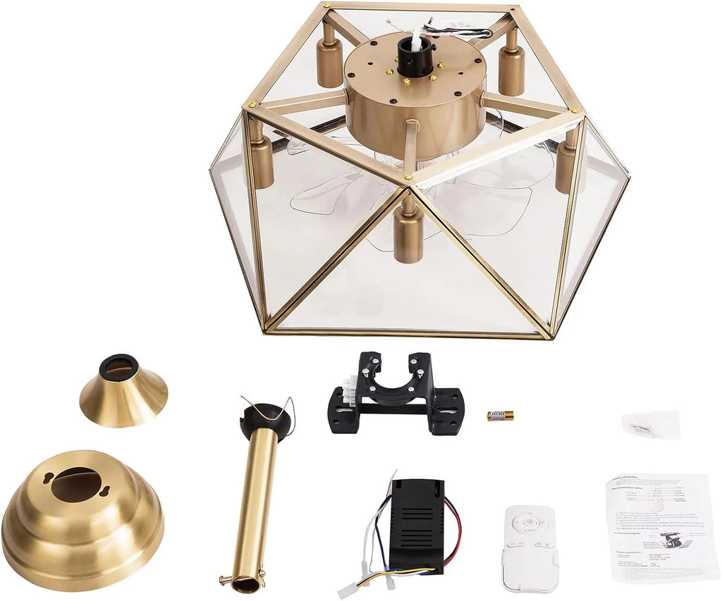 18.5'' Caged Ceiling Fan with Lights Remote Control G834466