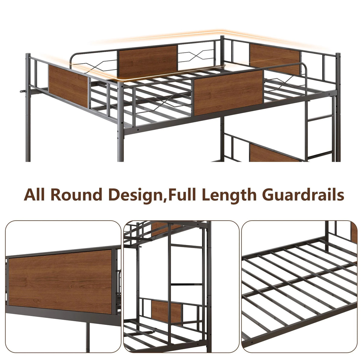 Full over Full Metal Bunk Beds A987389