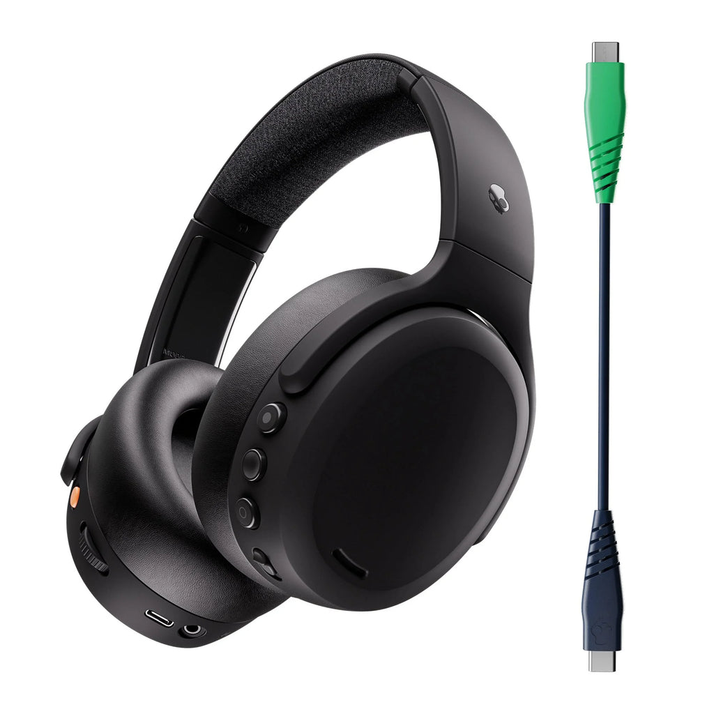 Black Wireless Noise Canceling Over-Ear Headphones S348