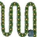 14.8 FT Artificial Christmas Garland with 50 Pre-Lit LED Lights V361