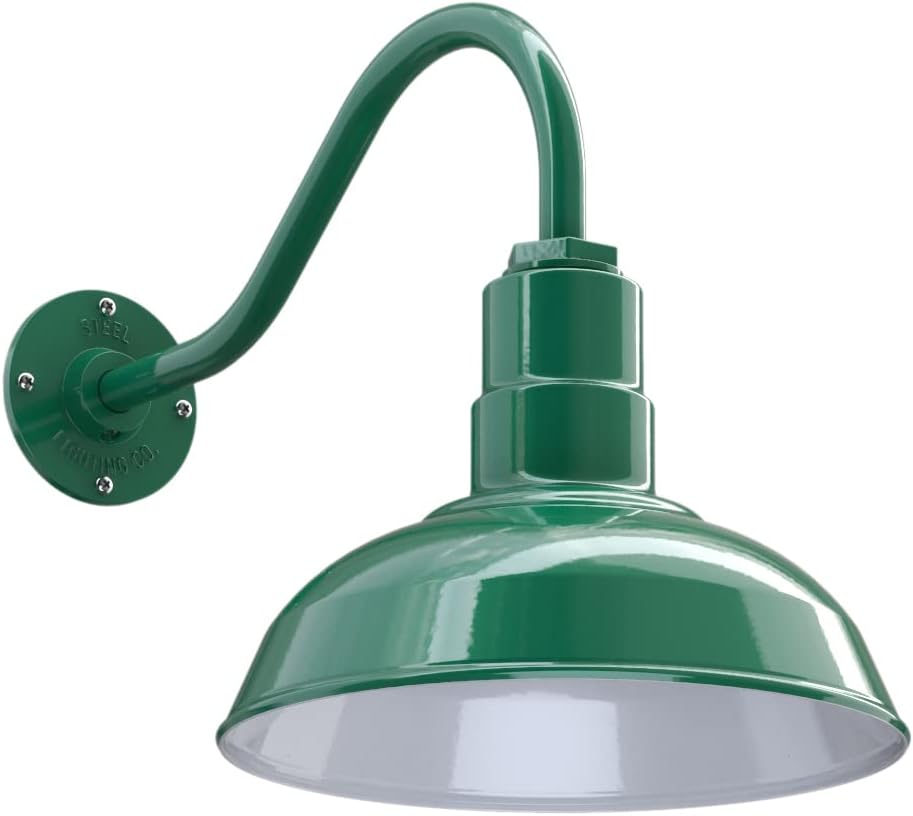 12 inch Dome Gooseneck Outdoor Wall Mounted Barn Light P8431