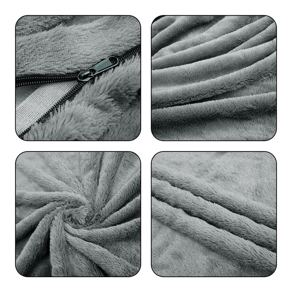 5FT Ultra Soft Bean Bag Chair Cover Light Grey T3212