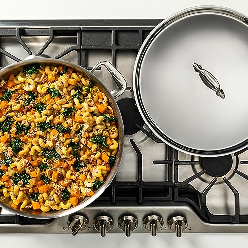 3-Ply Stainless Steel Large Frying Pan 7 Quart Z73222
