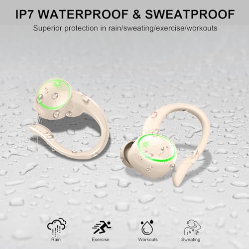 Wireless Bluetooth 5.4 Earbuds with ENC Noise Cancelling Mic, IP7 Waterproof P8233