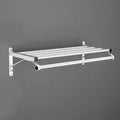 Wall Mount Aluminum Coat Rack with Hanger Rod Y799